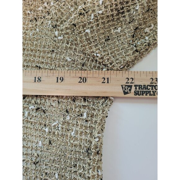 Drapers Damons Cardigan M Open Weave Beige Cork Buttons Long Sleeve - Picture 6 of 9